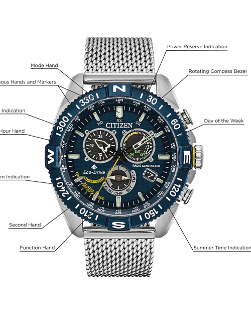Citizen Promaster Navihawk Eco Drive Blue Dial Watch CITIZEN